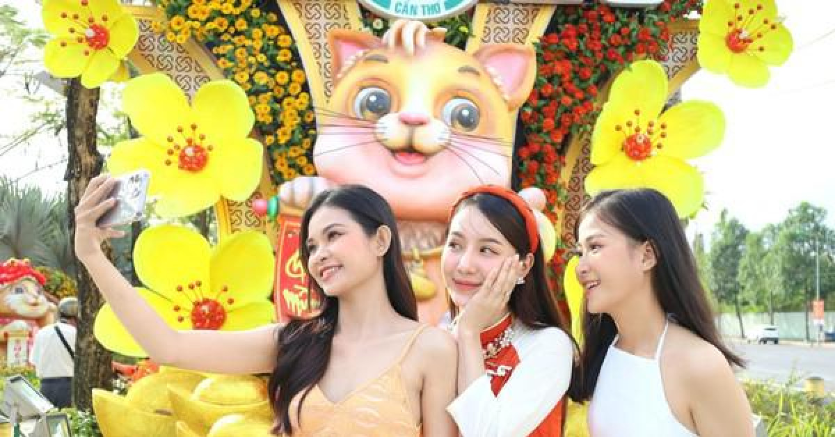 Các 'bóng hồng' khoe sắc bên 'mèo vui nhộn, mèo duyên dáng' ở vườn hoa xuân Tây Đô