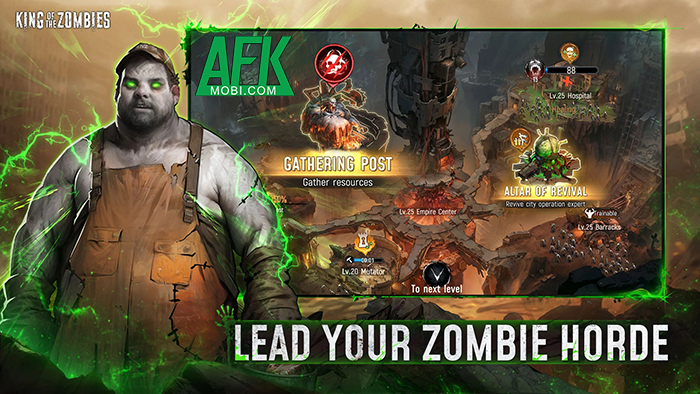 Lãnh đạo đội quân xác sống đột biến trong game chiến thuật King of the Zombies