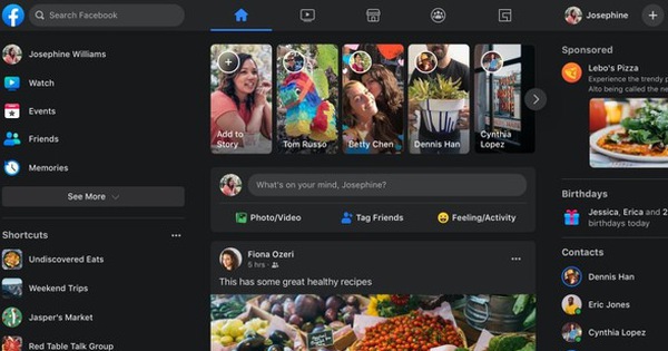 Facebook chính thức update giao diện web mới ở Việt Nam, một click biến hóa ngay nền đen huyền bí