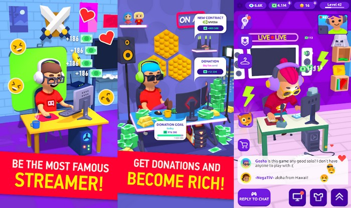 Trở thành Streamer trong tựa game mô phỏng Idle Streamer - Tuber game