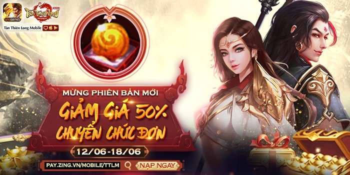 Tân Thiên Long Mobile VNG hỗ trợ mạnh tay cho người chơi chuyển đổi môn phái