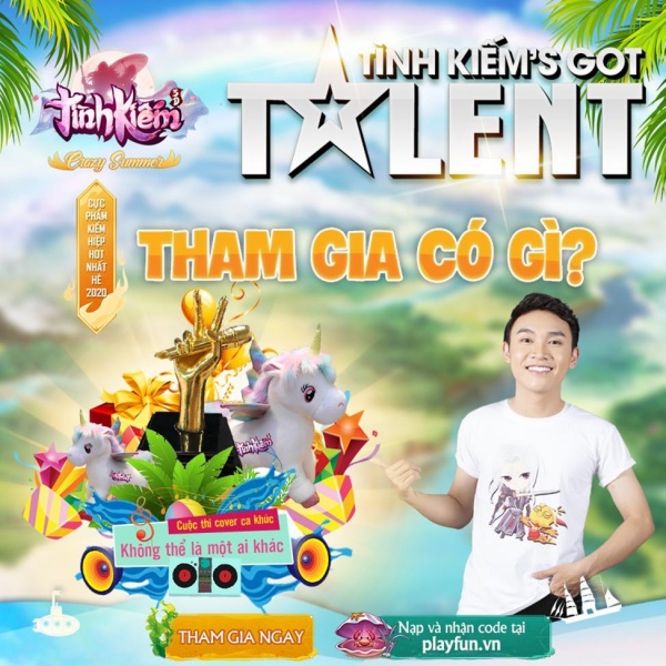 Game thủ Tình Kiếm 3D hóa thân thành ca sĩ triệu view trong sự kiện “Tinhkiem3D's Got Talent”