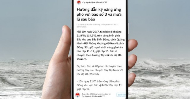 Zalo phát "khẩn" hơn 29 triệu tin nhắn cảnh báo bão số 3 - Wipha