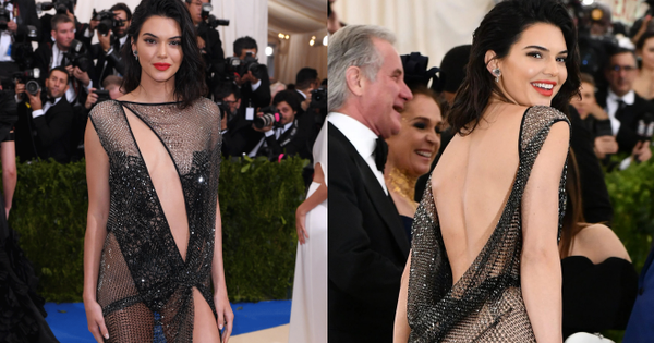 Hết hồn vì Kendall Jenner tại Met Gala: Mặc như nude 99%, lõa lồ vòng 3 mà netizen lại mê 1 thứ khác trên gương mặt nàng mẫu