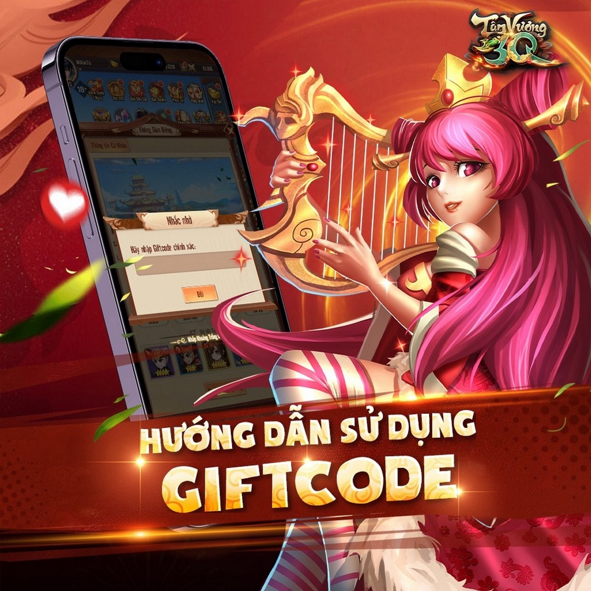 Hướng dẫn nhập code Tân Vương 3Q đơn giản nhất cho game thủ