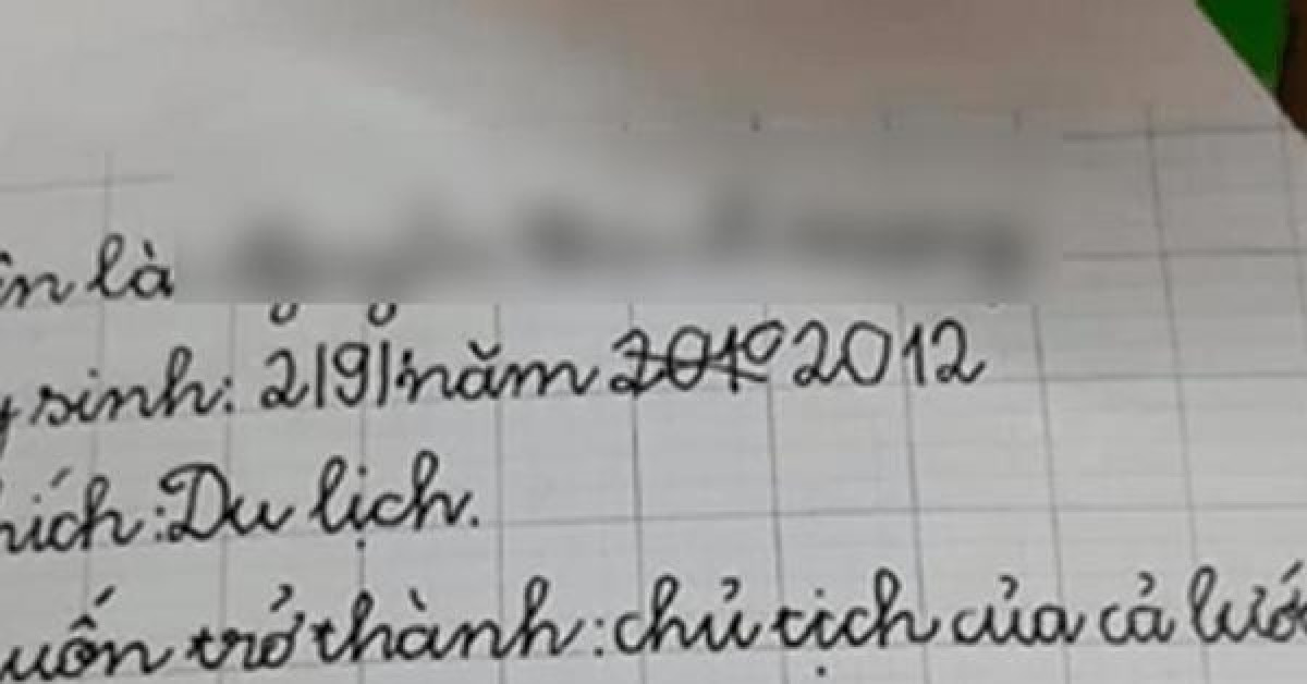 Học sinh viết về nghề nghiệp mơ ước nhưng lại phạm một lỗi khiến dân tình dở khóc dở cười