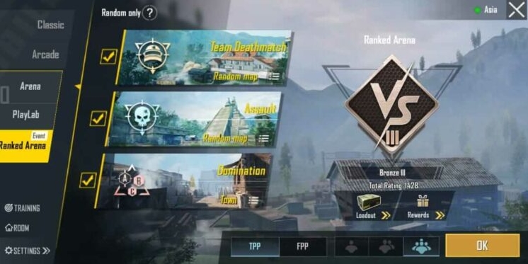 PUBG Mobile có thêm chế độ xếp hạng mới mang tên Ranked Arena