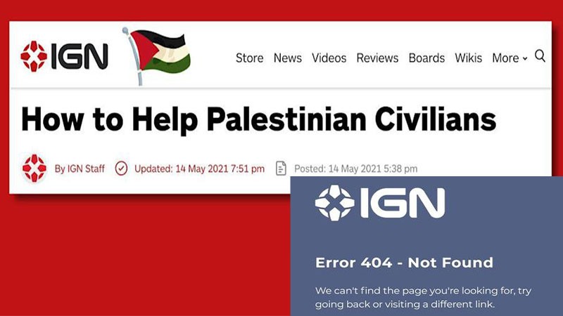 Trang tin IGN dính phốt - Đăng bài từ thiện Palestine rồi xóa, bị chính nhân viên phản đổi