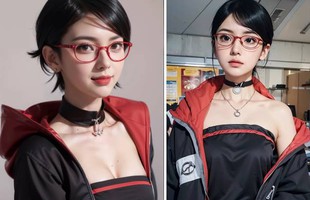 Boruto: Được AI thổi hồn, Uchiha Sarada "lột xác" thành mỹ nhân quyến rũ khó cưỡng