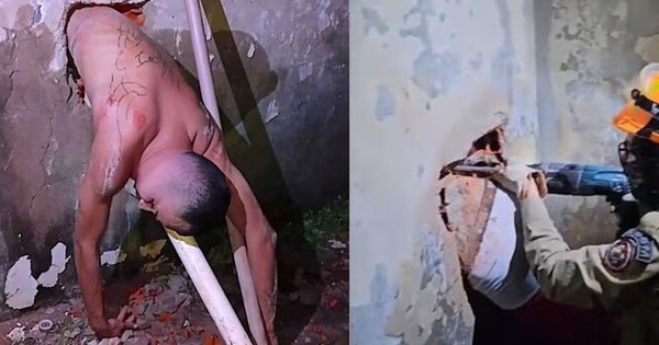 Tù nhân vượt ngục kẹt trong tường vì đào lỗ quá bé, phải gọi cảnh sát giải cứu
