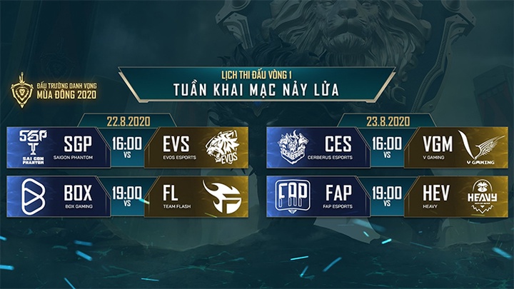 Trực tiếp Liên quân Mobile hôm nay 22/8: BOX vs FL