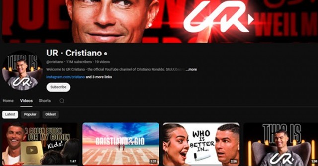 Siêu sao bóng đá Ronaldo nói lý do lập kênh YouTube UR - Cristiano