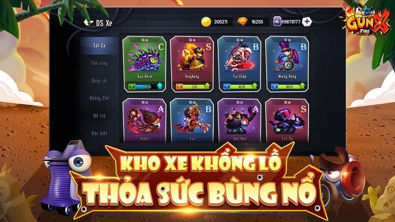 Có thể bạn chưa biết: GunX: Fire sở hữu kho xe khổng lồ như thế nào?