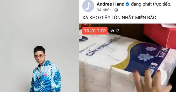 Fanpage rapper Andree vừa bị hack, ngay lập tức livestream xả kho bán hàng