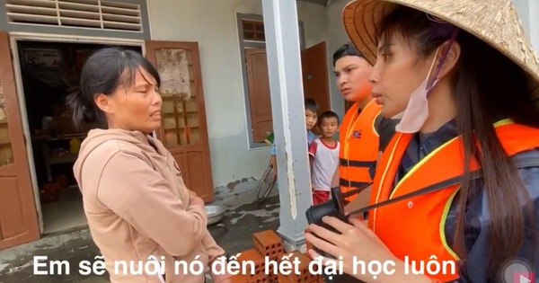 Biết chuyện 2 học sinh vùng lũ phải nghỉ học do khó khăn, Thuỷ Tiên có quyết định khiến 2 em bật khóc xúc động