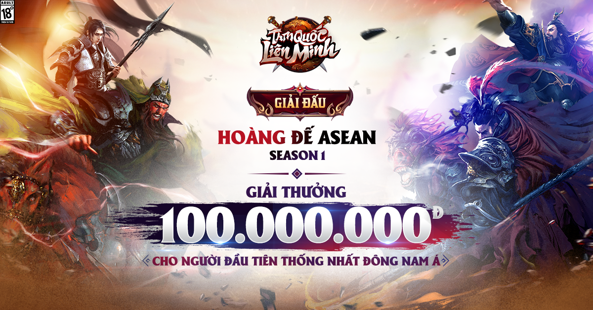 Tam Quốc Liên Minh tổ chức giải đấu Hoàng Đế ASEAN, thưởng 100 triệu cho gamer đầu tiên thống nhất 'đấu trường chiến thuật Đông Nam Á'