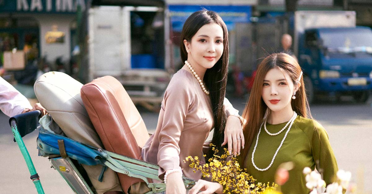 Hội gái xinh Việt hóa nàng thơ xuống phố du xuân
