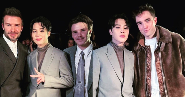 Còn ai chê visual Jimin (BTS) nữa: Đọ sắc cực gắt với bố con Beckham, chẳng kém cạnh Robert Pattinson ở Fashion Week