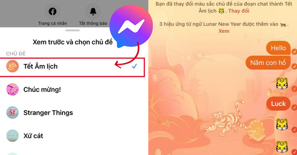 Messenger vừa update thêm theme 