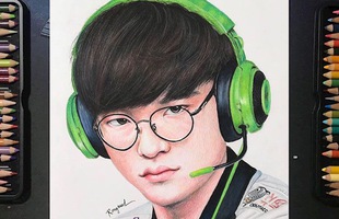 LMHT: Quá yêu và thần tượng Faker, fan Việt dành cả ngày trời để vẽ bức tranh siêu đẹp