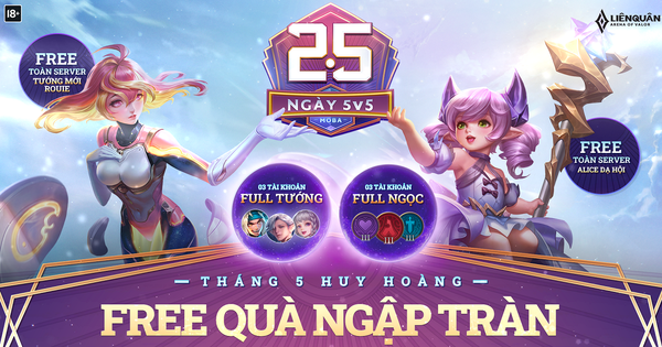 Liên Quân Mobile: Game thủ được nhận miễn phí 1 tướng mới và 2 skin trong sự kiện tháng 5