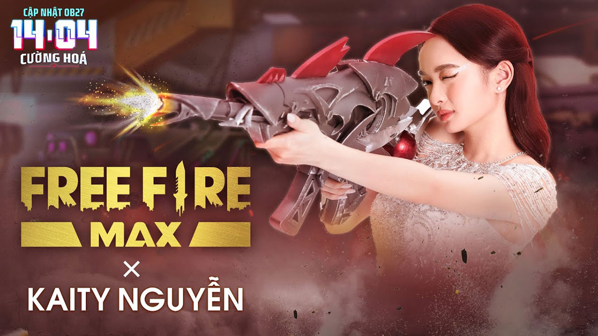 Kaity Nguyễn xuất hiện trên sảnh chờ Free Fire Max OB27