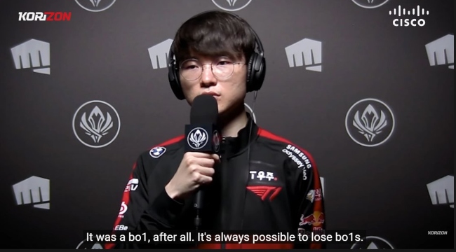 Faker: “Vòng Hỗn Chiến chỉ là BO1, vì thế T1 có thua vài trận tôi cũng không quan tâm lắm”