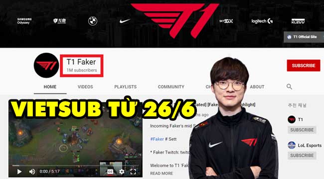 Trang chủ T1 bất ngờ đăng bài tiếng Việt, mang đến tin vui cho fan Faker