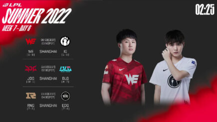 Trực tiếp LPL Mùa Hè 2022 ngày 23/07: WE VS. IG, JDG VS. BLG, RNG VS. EDG