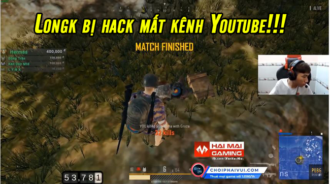 Công đồng PUBG sôi sục khi streamer Longk bị hack mất kênh Youtube 100 nghìn lượt sub