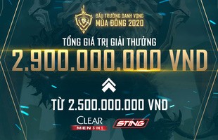 Đấu Trường Danh Vọng mùa Đông 2020 lập kỷ lục tiền thưởng gần 3 tỷ VND