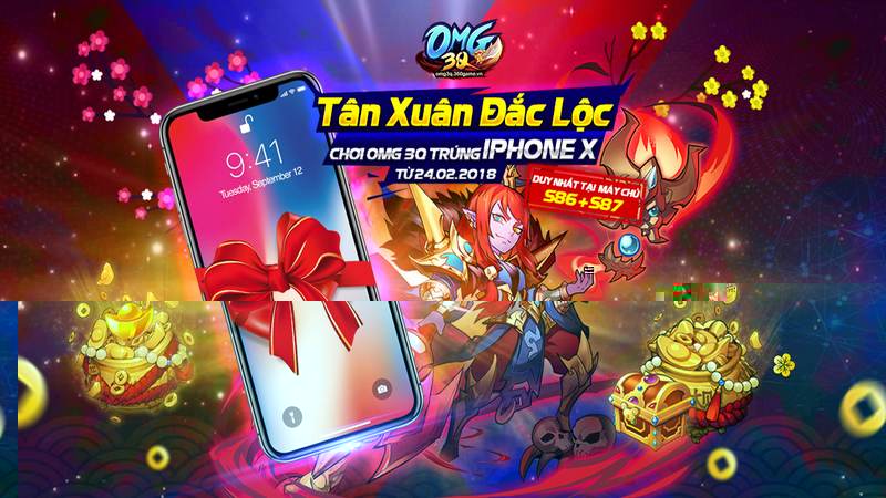 OMG 3Q “chơi lớn” đầu năm, tặng iPhone X cho game thủ