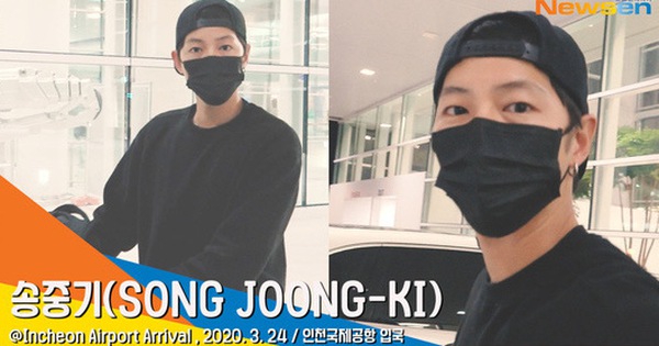 Song Joong Ki chính thức lộ diện tại sân bay, cùng ekip 100 người cách ly 2 tuần sau khi từ Nam Mỹ về vì đại dịch