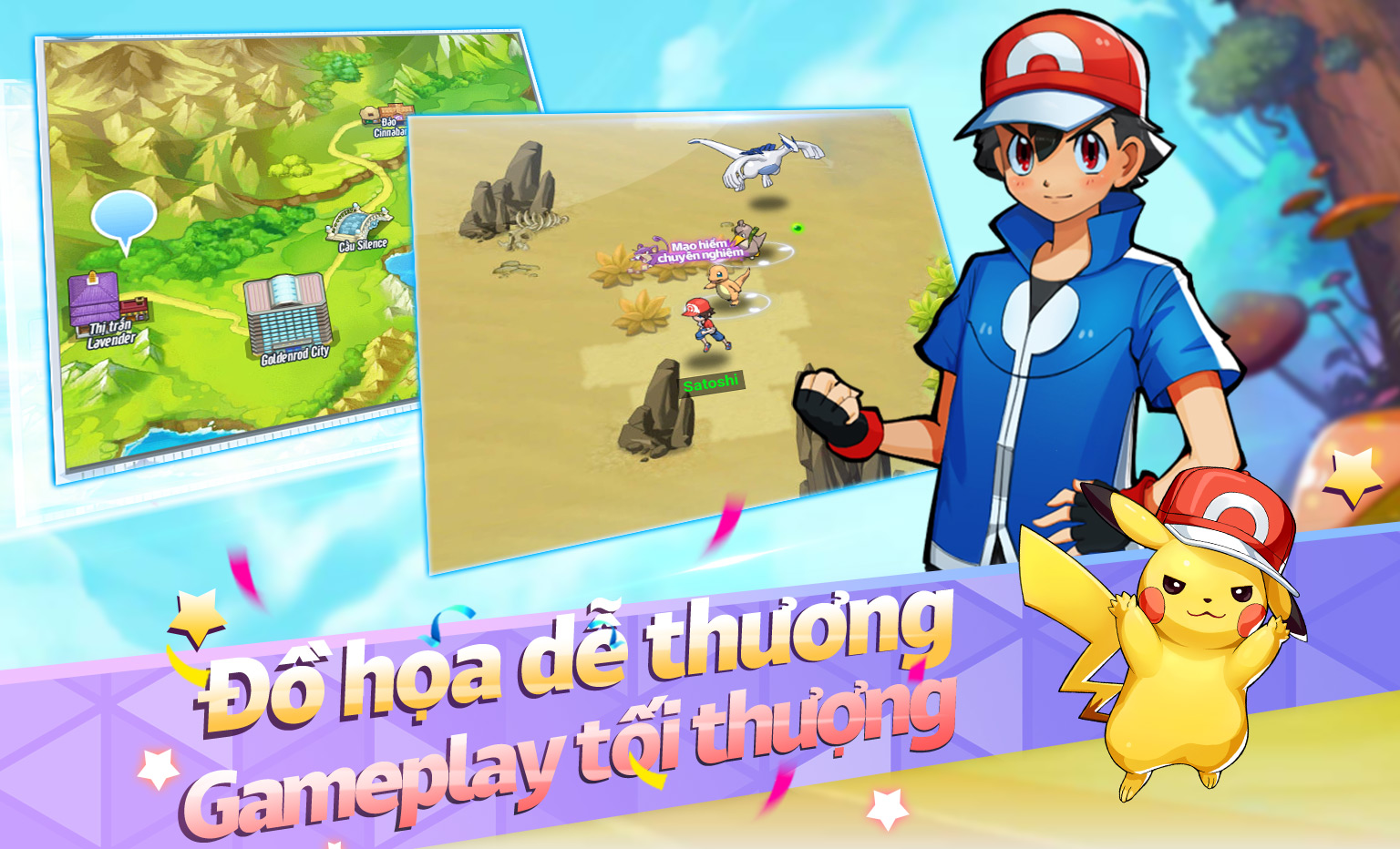 Poke Tối Thượng Mobile: Game giải cứu Pokemon hấp dẫn chính thức ra mắt