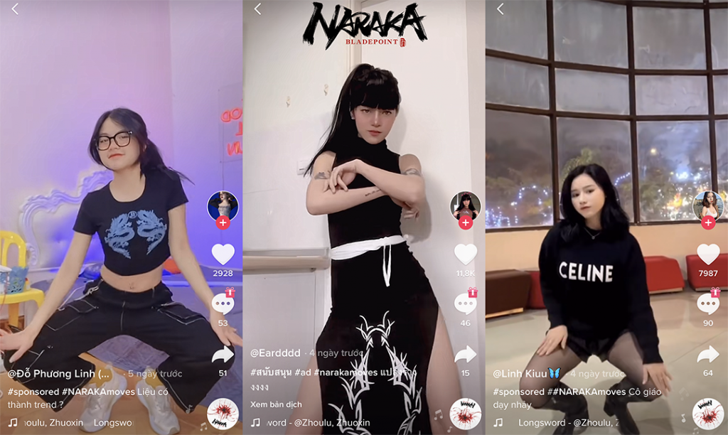 Hashtag #Narakamoves đạt 40 triệu views Tiktok với điệu nhảy 'lắc lư', toàn hot girl khủng tham gia