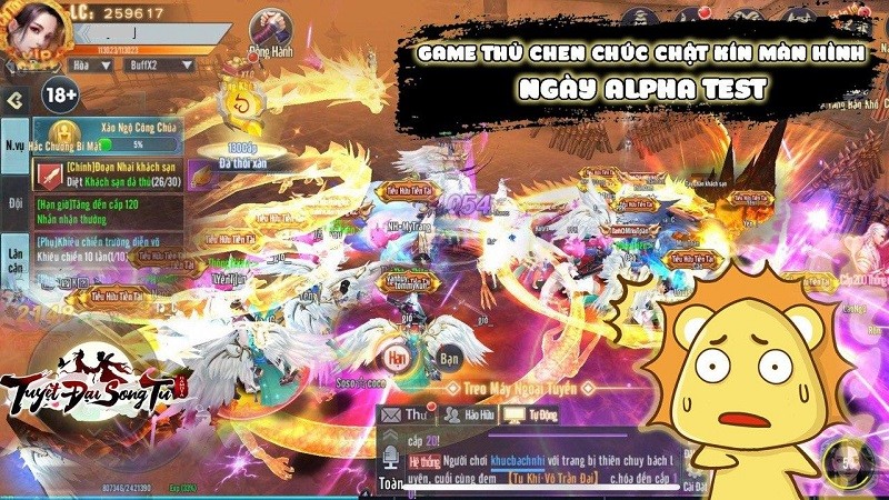 Game thủ chen chân chật ních màn hình chỉ sau vài giờ đầu Tuyệt Đại Song Tu chính thức mở AT