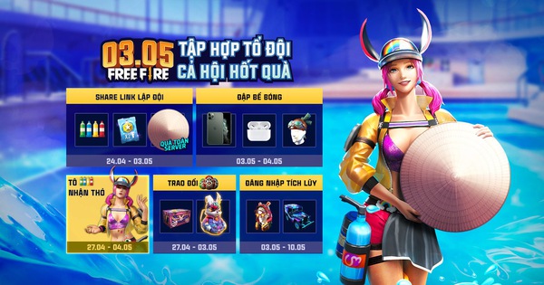 Free Fire: Garena tặng free skin 