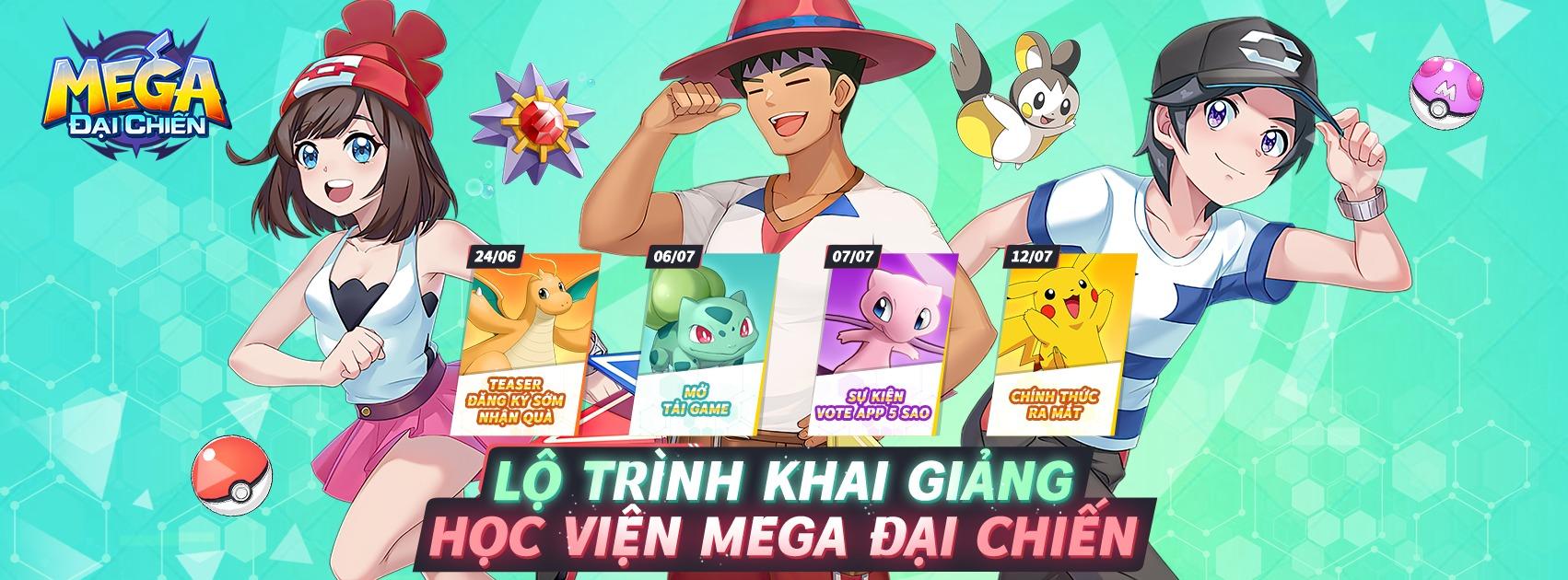 Mega Đại Chiến - Game Pokemon chuẩn bị được Ace Game phát hành tại Việt Nam