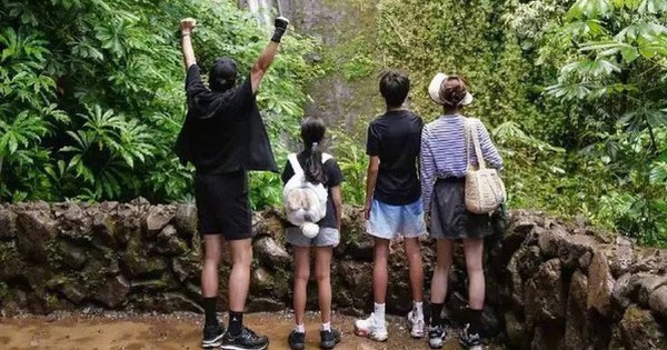 Tôn Lệ cùng chồng con trekking xuyên rừng: Hình ảnh giản dị mà ấm áp gây sốt mạng xã hội