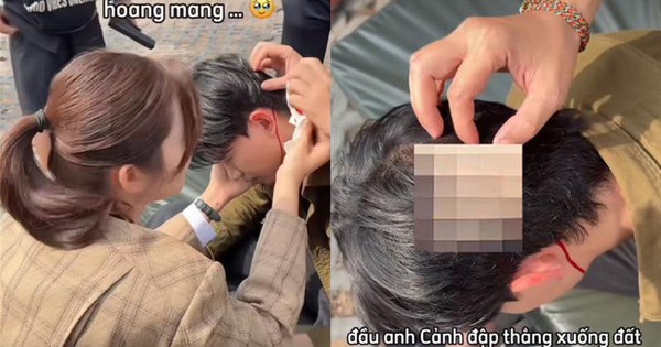 Thúy Ngân hốt hoảng khi Võ Cảnh chảy máu đầu