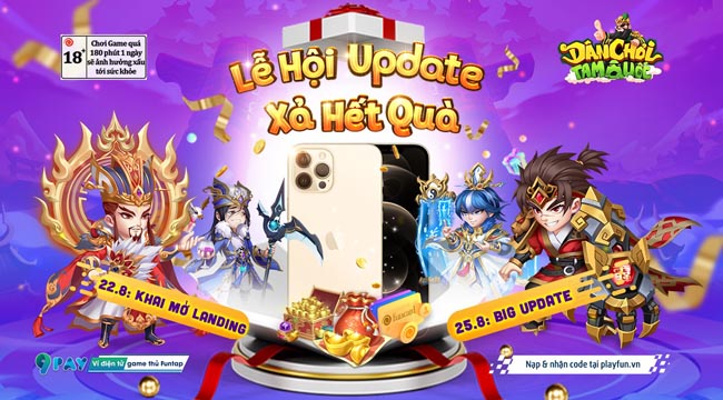 Tặng 500 giftcode Dân Chơi Tam Quốc nhân dịp ra mắt Big Update Cầu Vồng Khuyết