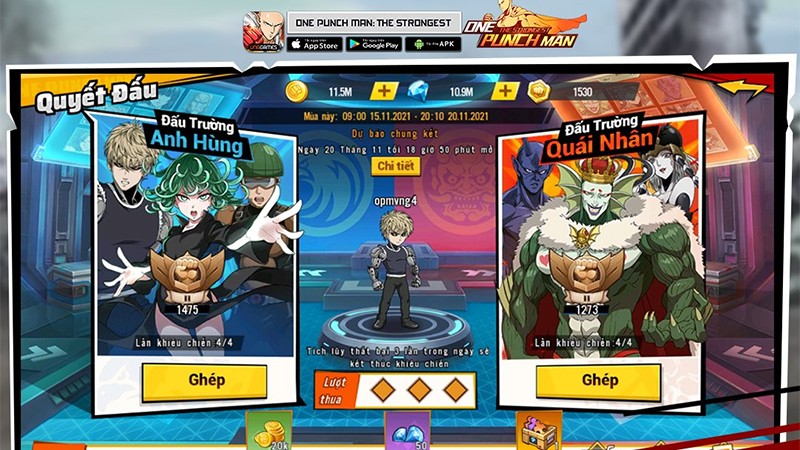 05 mẹo hay giúp game thủ One Punch Man: The Strongest thu thập Kim cương một cách hiệu quả