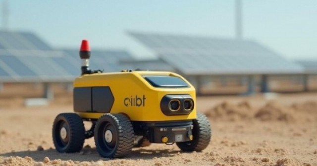 Robot hỗ trợ xây nhanh trang trại điện mặt trời