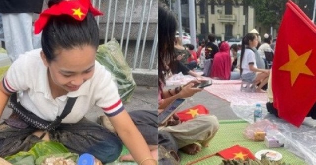 4 chị em ở Phú Thọ mang cả mâm cỗ đi xem diễu binh, 1 món là đặc sản ‘gây sốt’