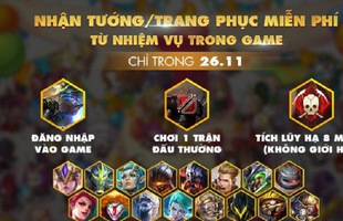 Liên Quân Mobile: NPH lại tặng tướng cho người chơi trong ngày 26/11, ai bảo game “hút máu”?