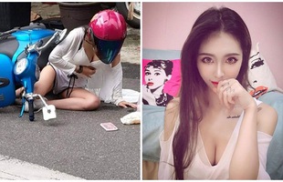 Gặp tai nạn xe, cô nàng bỗng chốc nổi như hot girl sau một đêm chỉ vì quá xinh đẹp và gợi cảm