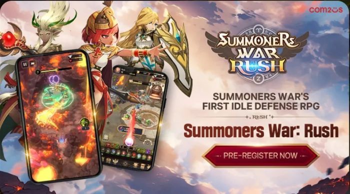 Summoners War: Rush tựa game nhập vai phòng thủ tháp nhàn rỗi đang mở đăng ký trên mobile