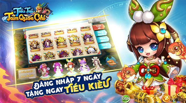 Xemgame tặng 1000 giftcode game Tiểu Tiểu Tam Quốc Chí nhận dịp ra mắt