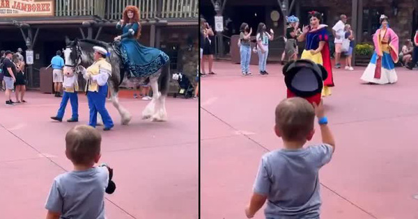 Gặp nàng Bạch Tuyết ở Disneyland, cậu bé đáng yêu có hành động thu hút gần 70 triệu view TikTok, dân mạng tấm tắc 