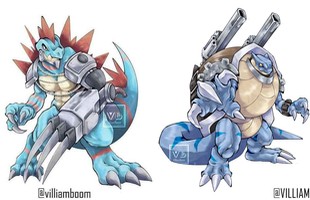 Loạt tranh siêu phẩm Pokemon x Digimon kết hợp đầy mới lạ của họa sĩ Tây Ban Nha